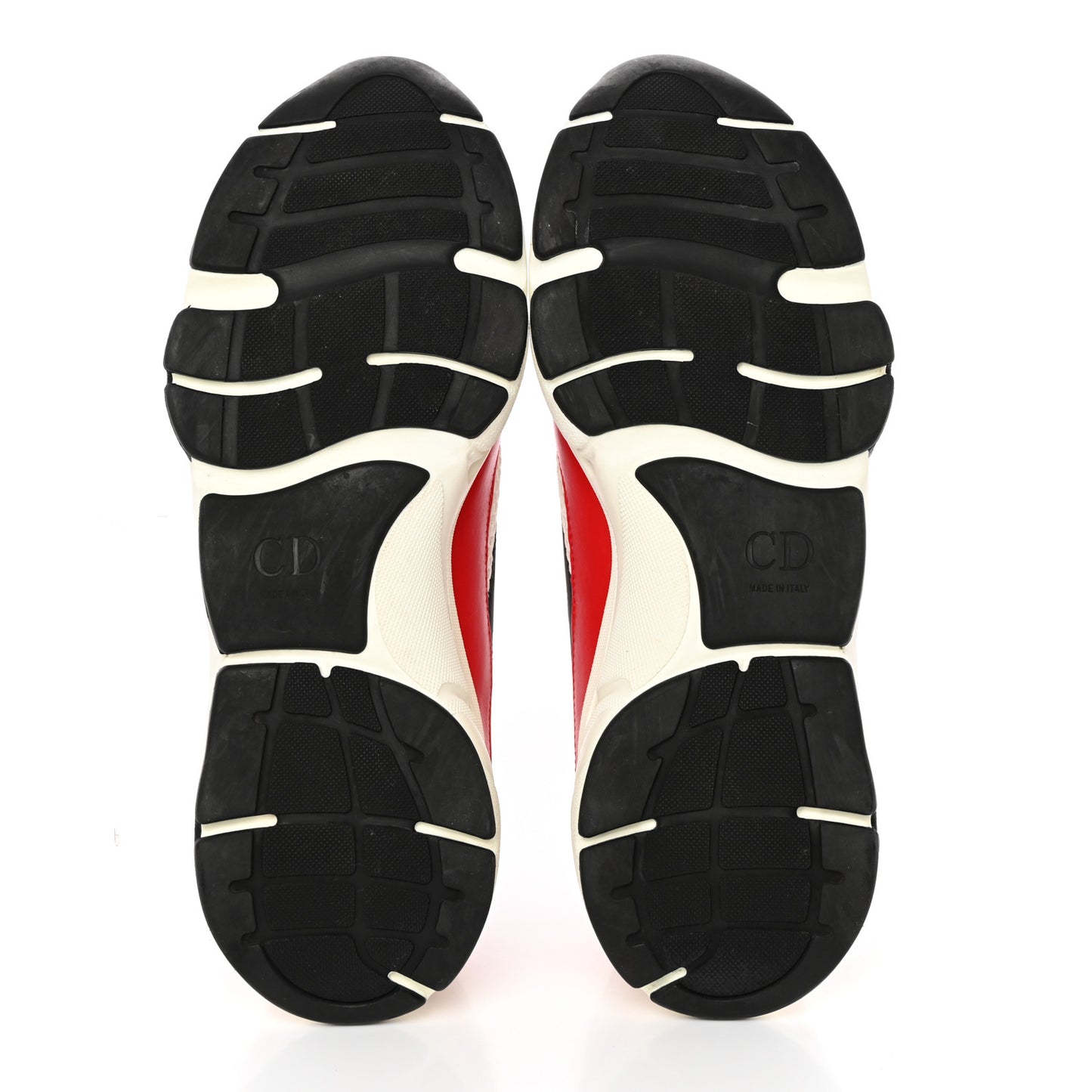 Technical Mesh Calfskin Mens B22 Sneakers 44 Black White Red