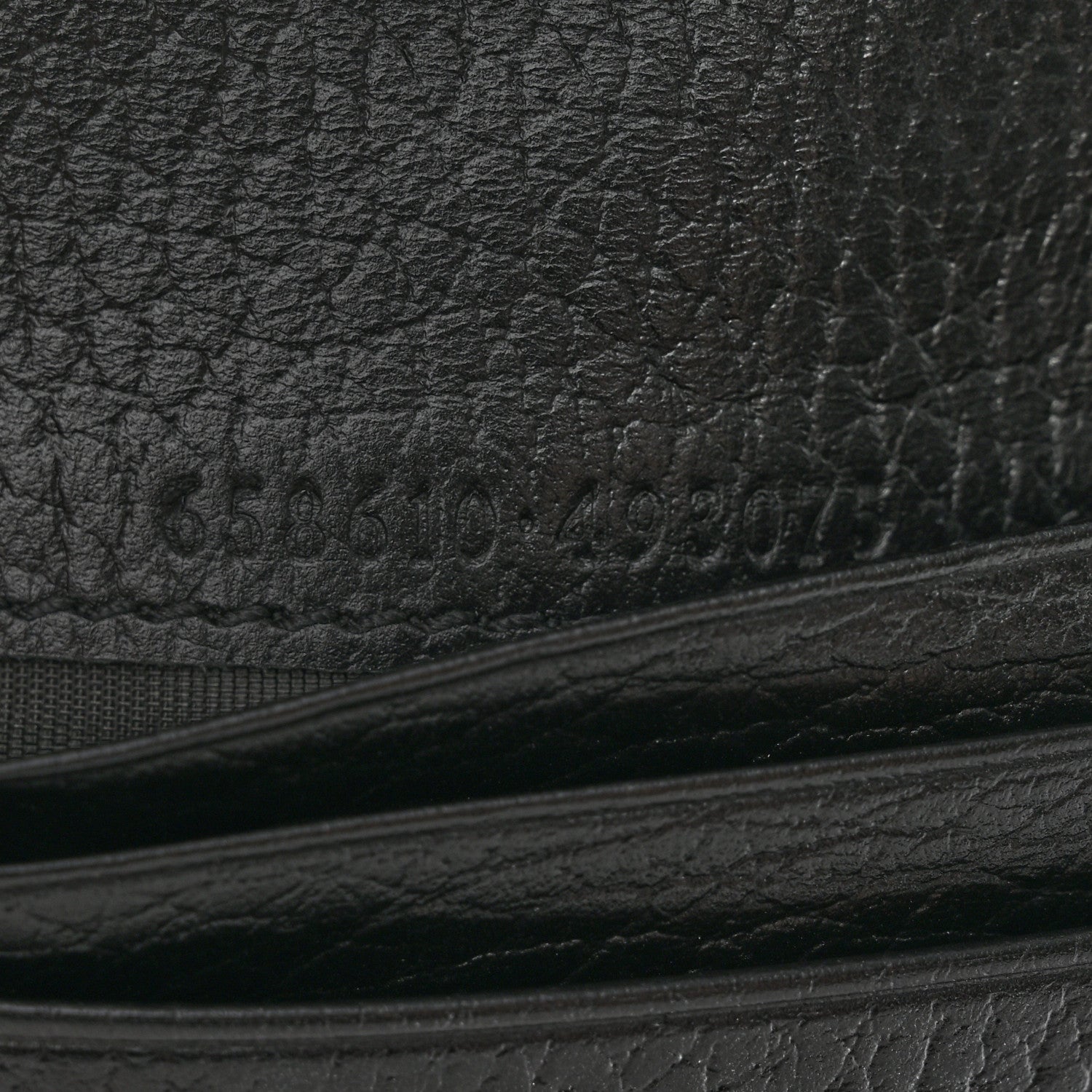 Gucci Dollar Calfskin GG Supreme Monogram GG Marmont Card Case Black Beige Ebony 8 of 9