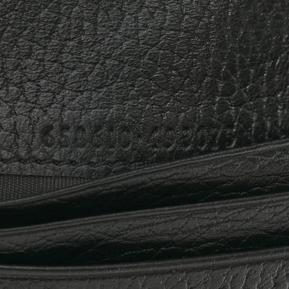 Gucci Dollar Calfskin GG Supreme Monogram GG Marmont Card Case Black Beige Ebony 8 of 9