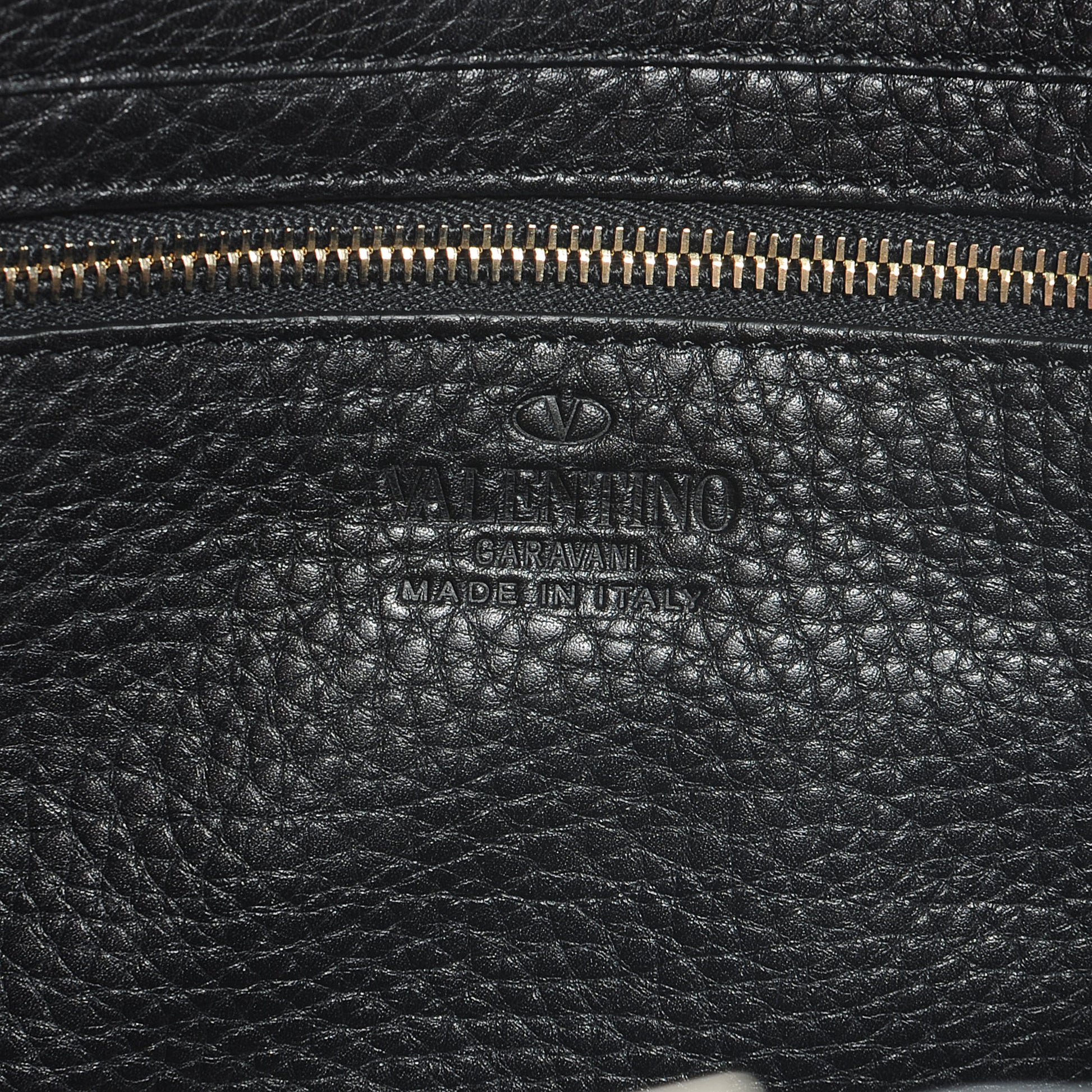 Valentino Garavani Grained Calfskin Small Rockstud Tote Black 6 of 8