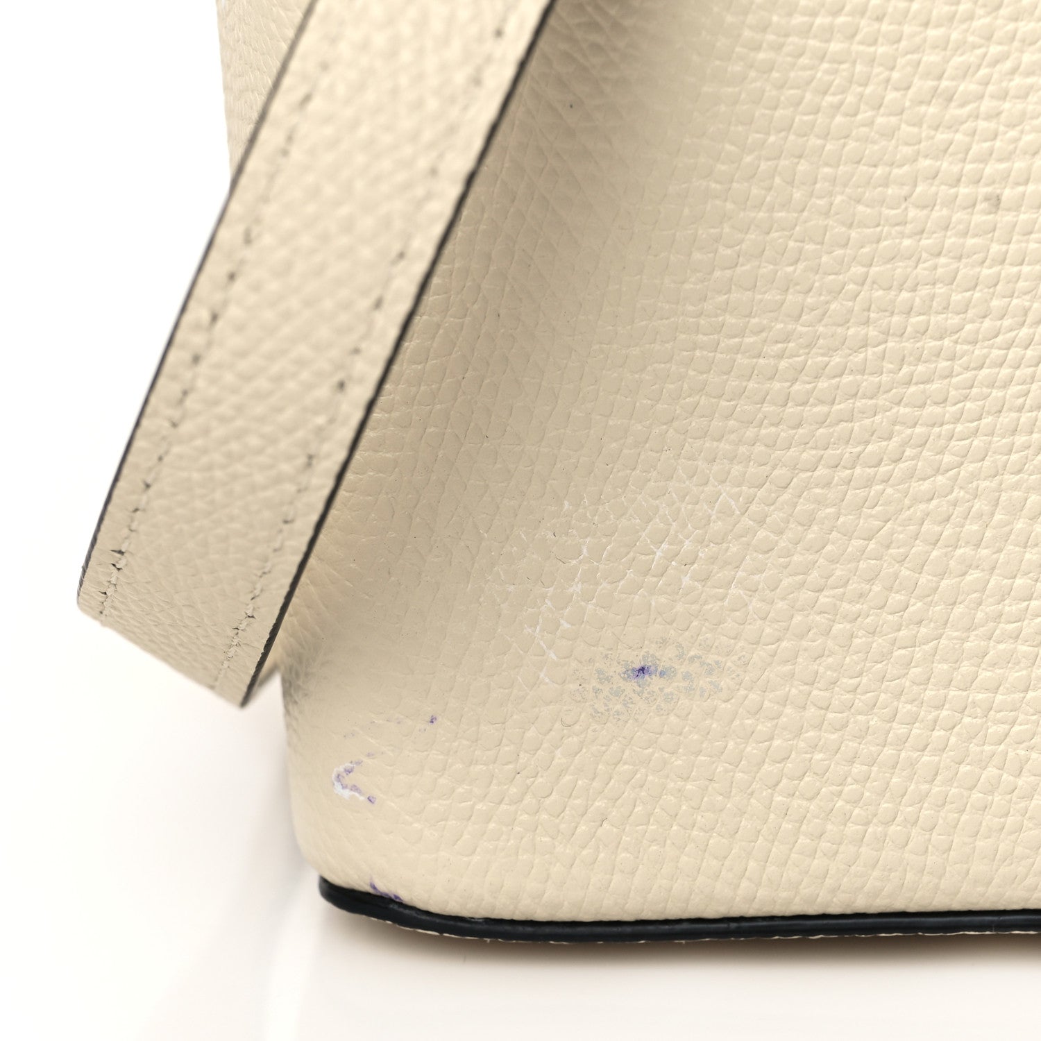 Valentino Garavani Grainy Calfskin Vlogo Vanity Case White 6 of 6