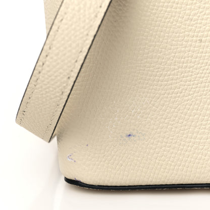 Valentino Garavani Grainy Calfskin Vlogo Vanity Case White 6 of 6
