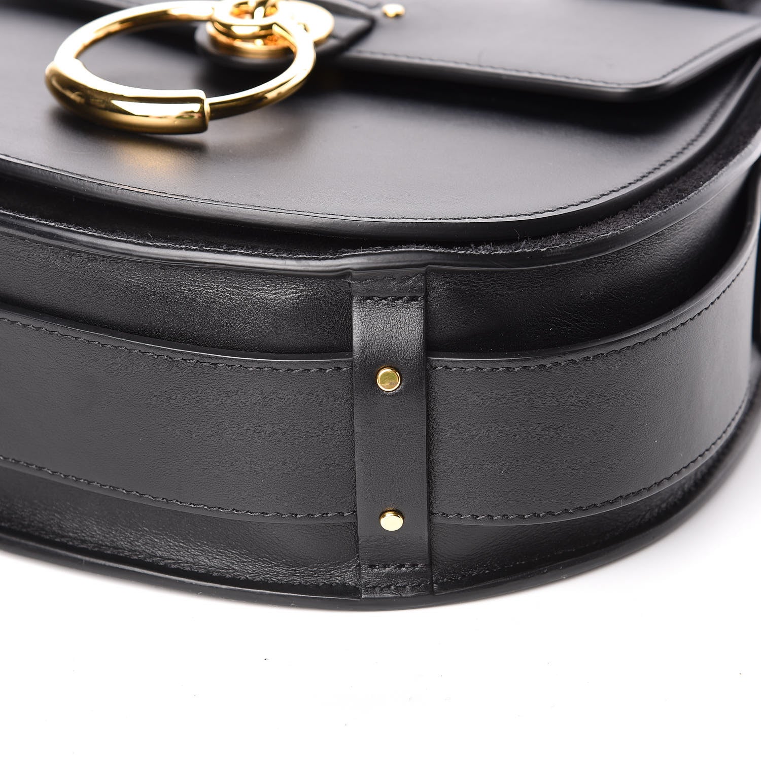Chloe Calfskin Suede Large Tess Bag Black 8 of 9