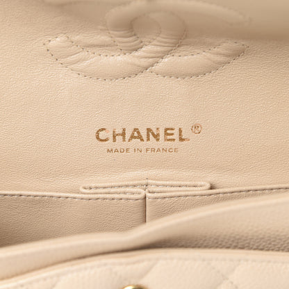 Chanel Caviar Quilted Medium Double Flap Beige Clair 5 of 10