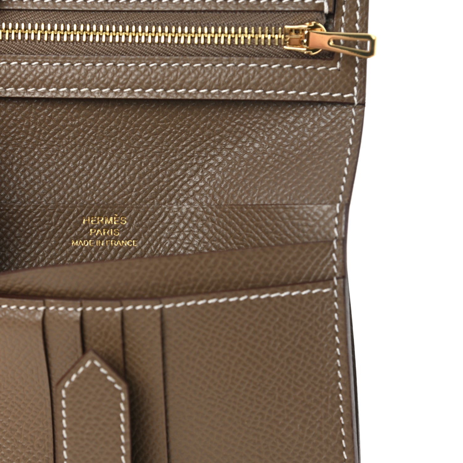 Hermes Epsom Bearn Compact Wallet Etoupe 6 of 9