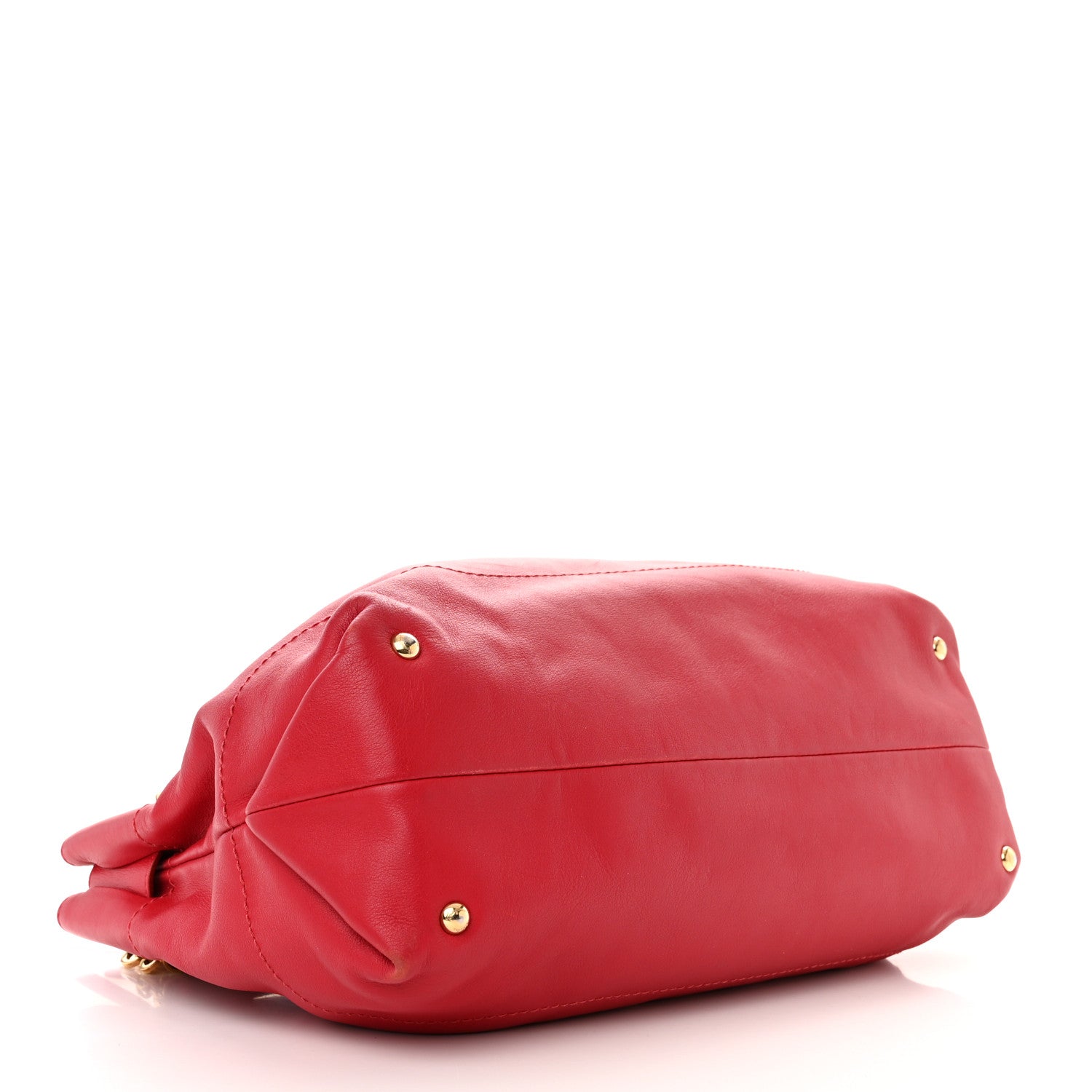 Salvatore Ferragamo Calfskin Chain Gancini Shoulder Bag Red 4 of 12