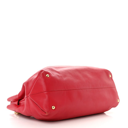 Salvatore Ferragamo Calfskin Chain Gancini Shoulder Bag Red 4 of 12