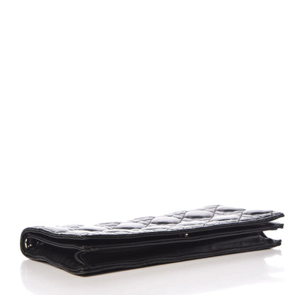 Christian Dior Lambskin Cannage Lady Dior Convertible Clutch Black 4 of 7
