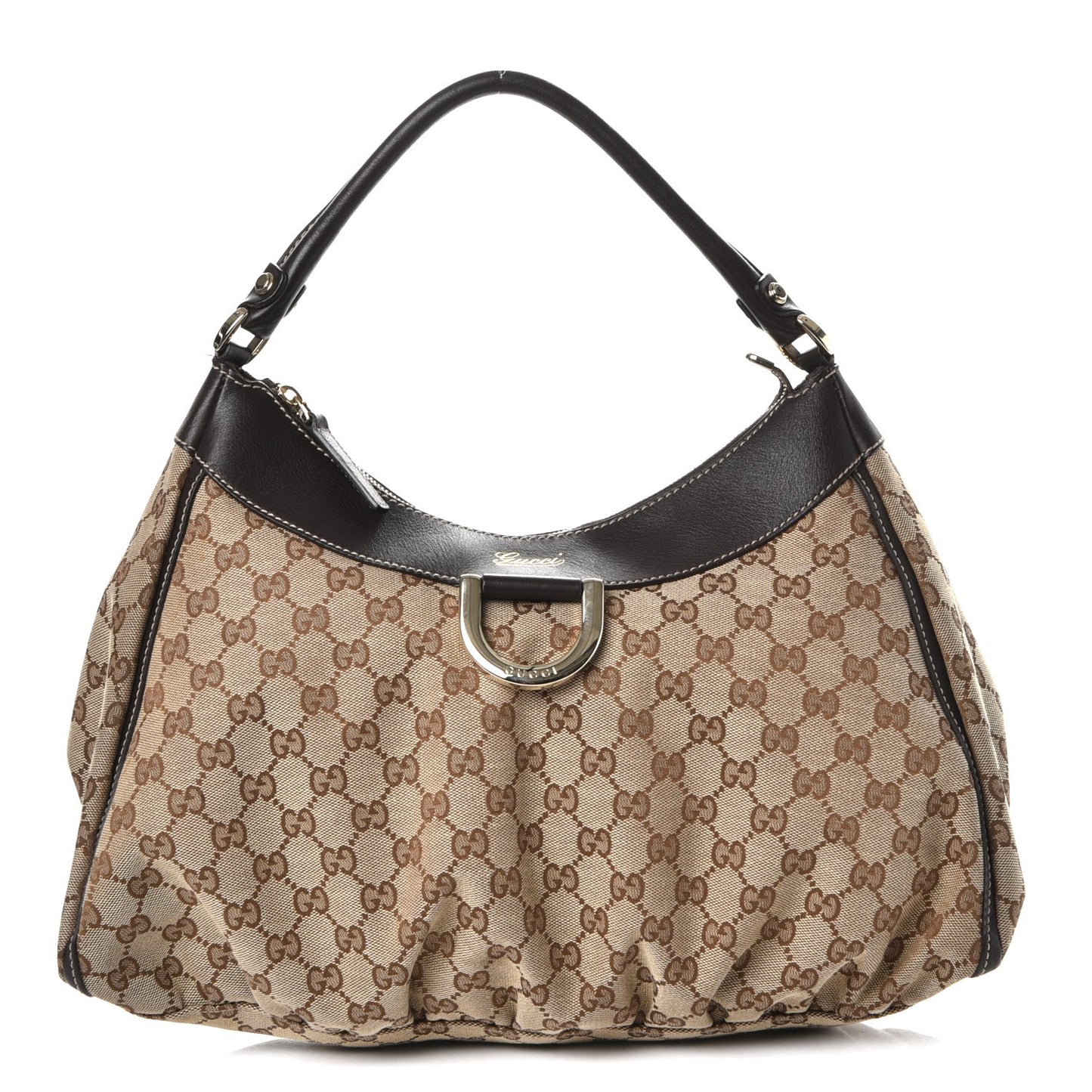 Monogram Large D Ring Hobo Dark Brown