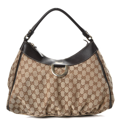 Gucci Monogram Large D Ring Hobo Dark Brown 1 of 7