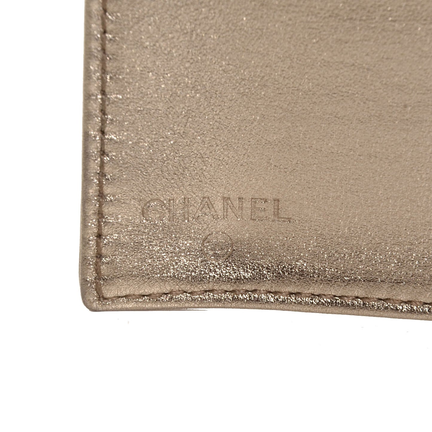 Metallic Lambskin Timeless CC French Wallet Gold