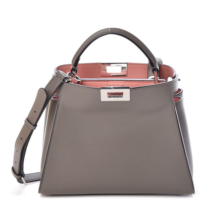 Fendi Vitello Tahiti Burro Medium Peekaboo Iconic Essentially Satchel Foresta Macaron 1 of 10