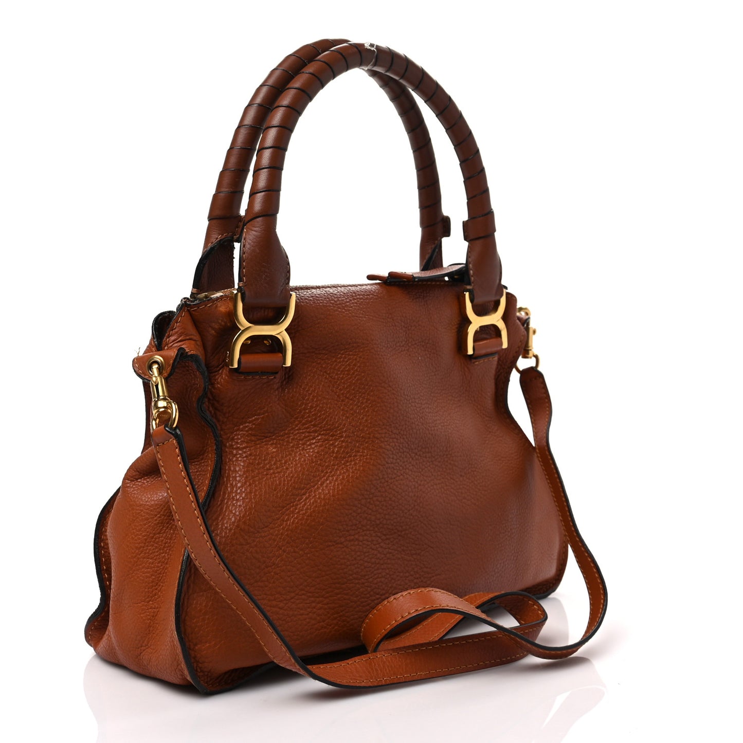 Calfskin Medium Marcie Satchel Tan