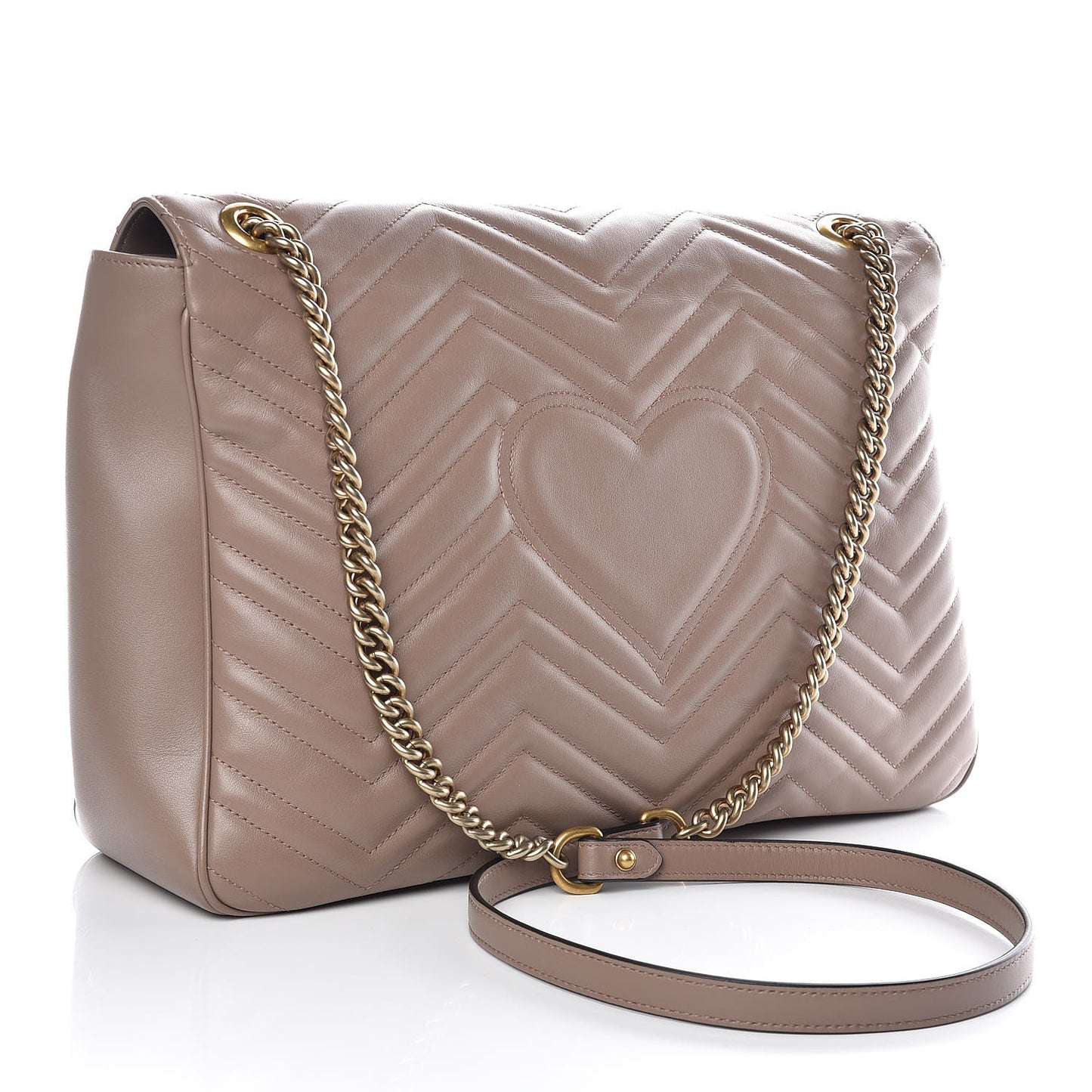 Calfskin Matelasse Large GG Marmont Shoulder Bag Porcelain Rose