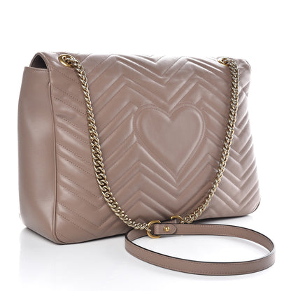 Gucci Calfskin Matelasse Large GG Marmont Shoulder Bag Porcelain Rose 3 of 9