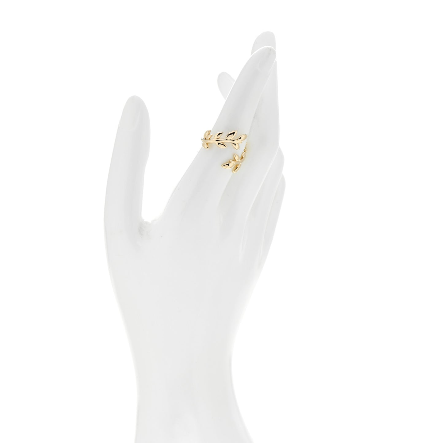 18K Yellow Gold Paloma Picasso Olive Leaf Bypass Ring 54 7