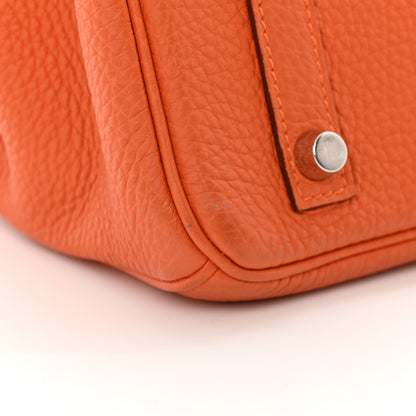 Hermes Taurillon Clemence Birkin 30 Orange 21 of 22