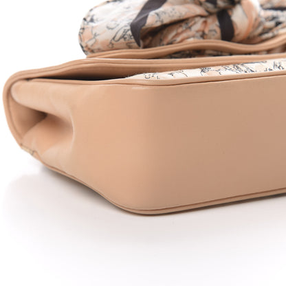 Chanel Silk Lambskin Coco Mademoiselle Scarf Flap Bag Beige 9 of 11