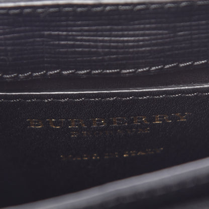Burberry Derby Calfskin Small Square Buckle Belt Bag Black Tan 7 of 11