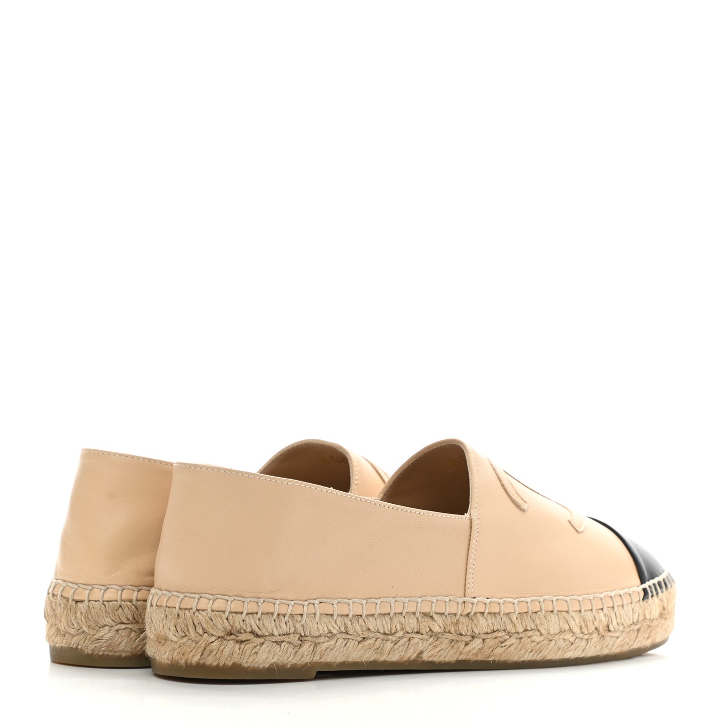 Lambskin CC Espadrilles 39 Beige Black