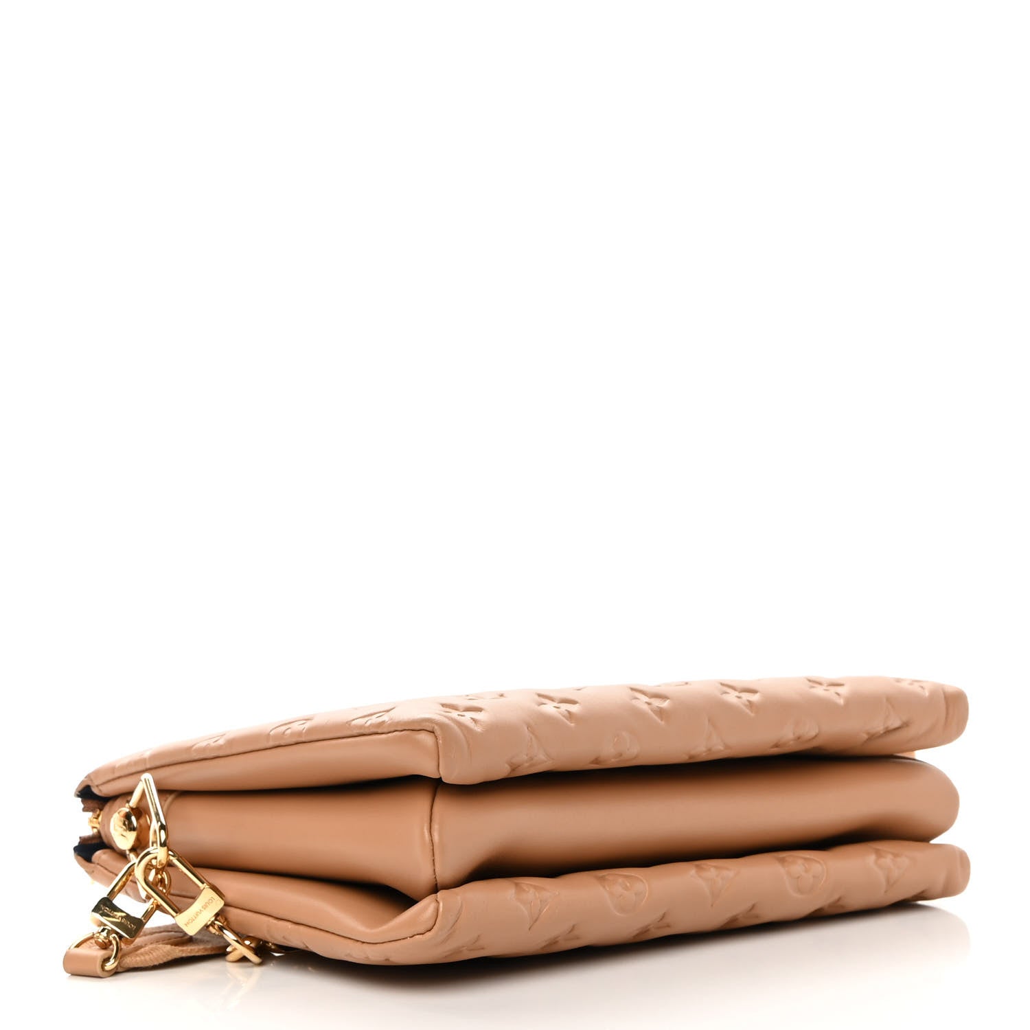 Louis Vuitton Lambskin Embossed Monogram Coussin PM Camel 4 of 12