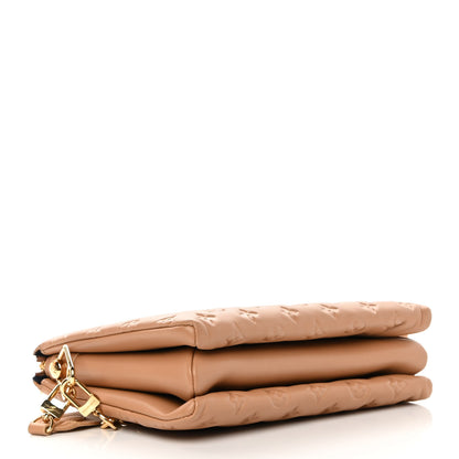 Louis Vuitton Lambskin Embossed Monogram Coussin PM Camel 4 of 12