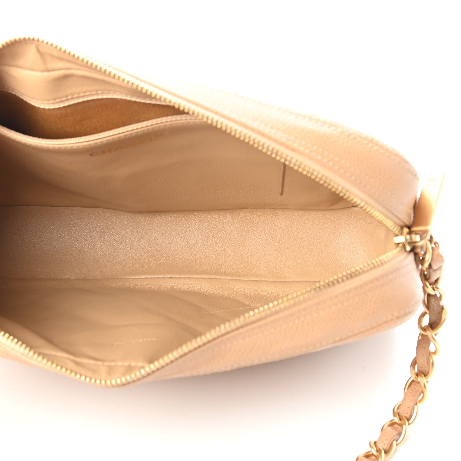 Chanel Caviar Quilted CC Camera Shoulder Bag Beige 5 of 10