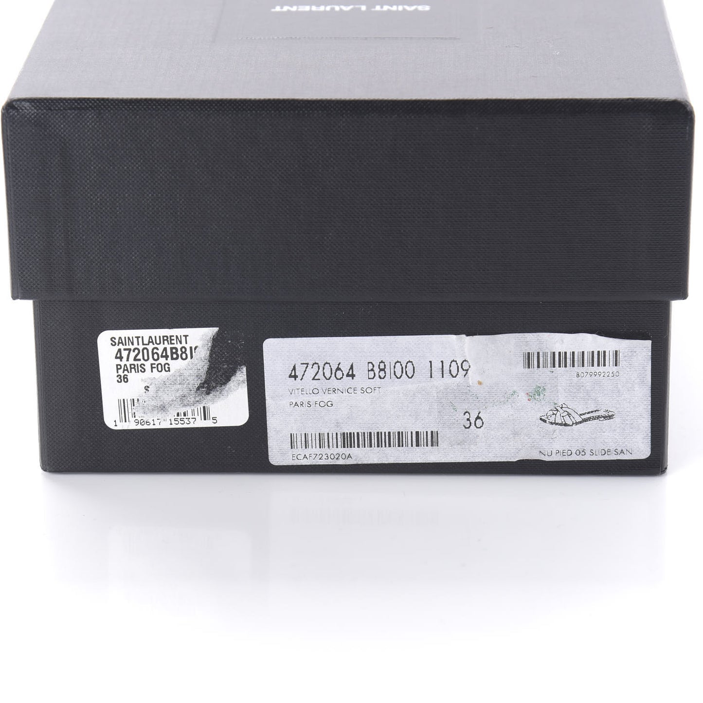 Vitello Vernice Nu Pied 05 Sandal 36 Fog