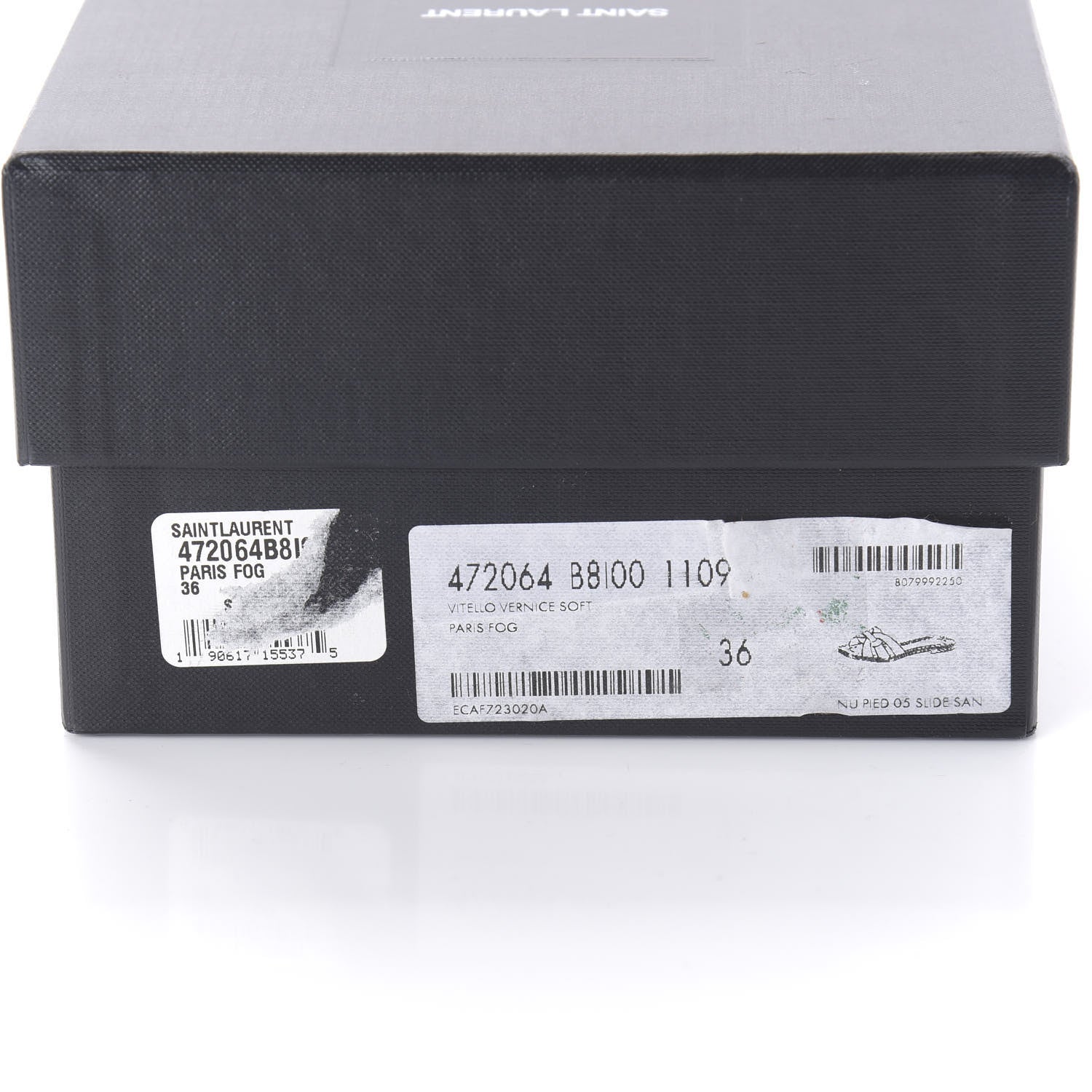 Saint Laurent Vitello Vernice Nu Pied 05 Sandal 36 Fog 10 of 10