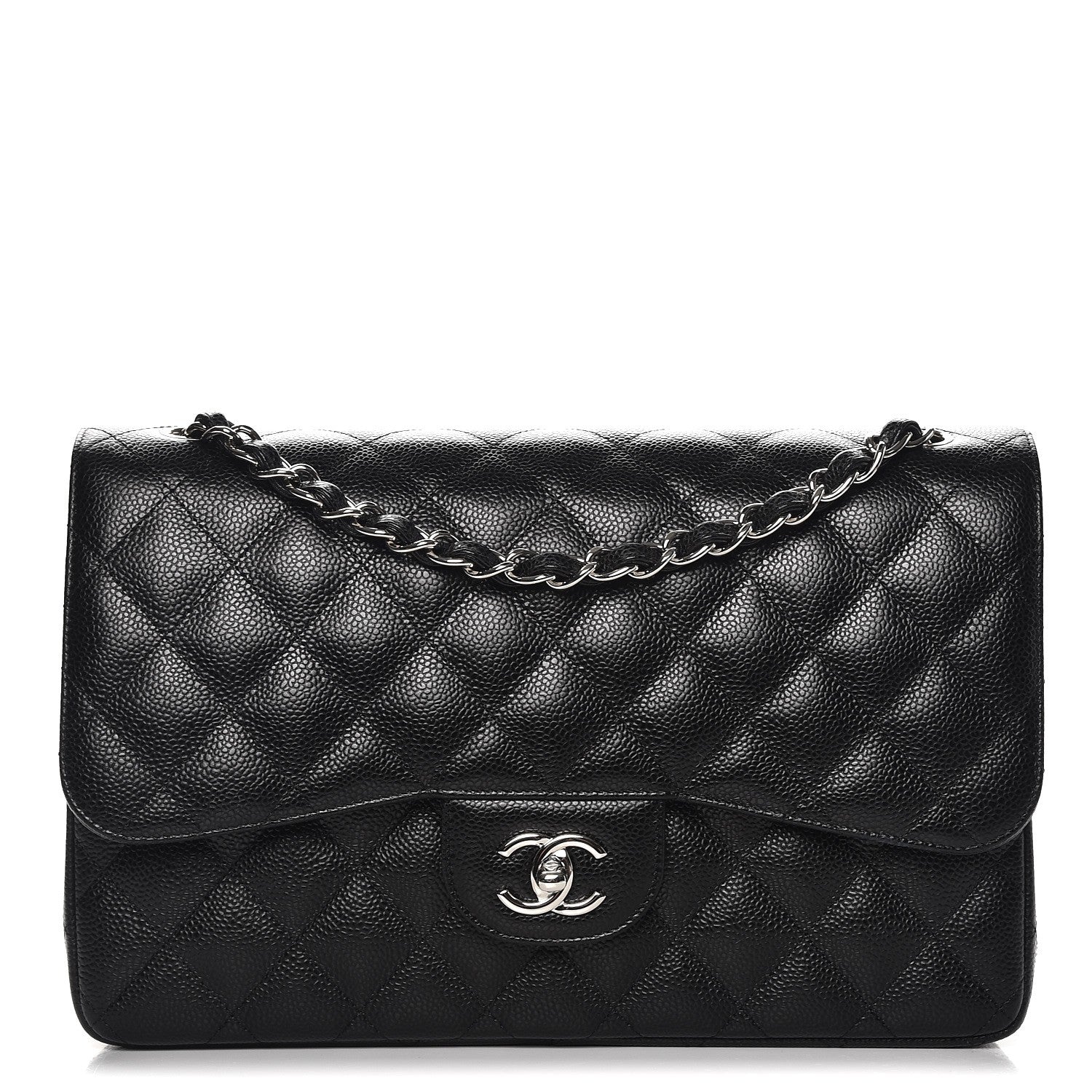 Chanel Caviar Quilted Jumbo Double Flap Black 1 of 10
