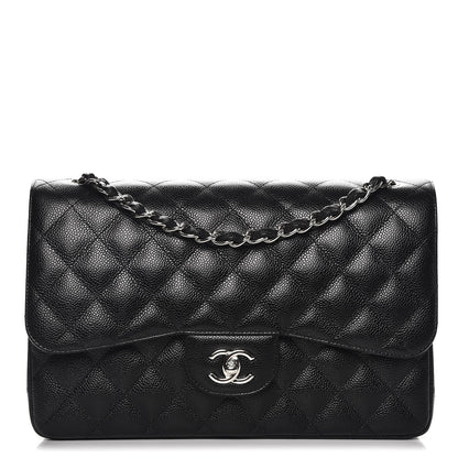 Chanel Caviar Quilted Jumbo Double Flap Black 1 of 10