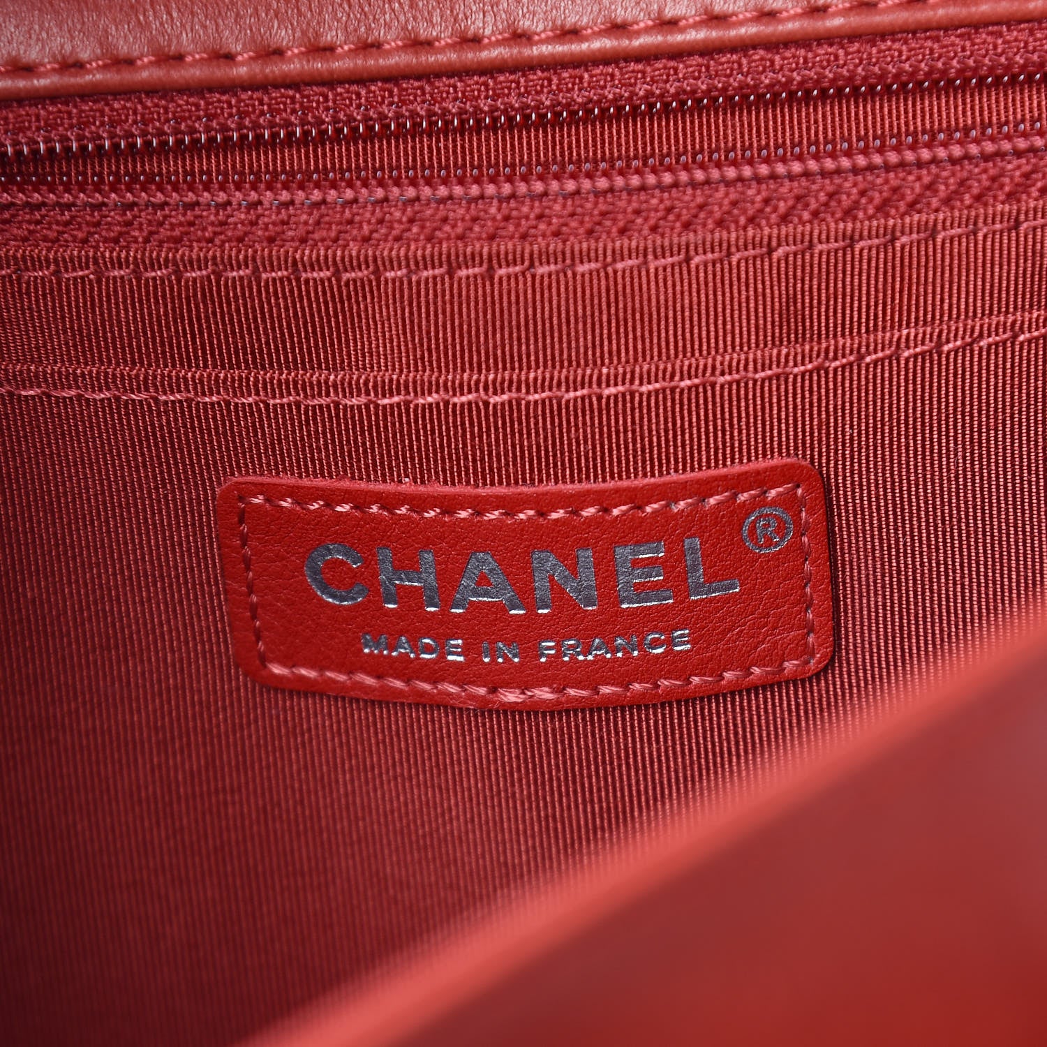 Chanel Lambskin Chevron Jumbo Leo Lion Flap Dark Red 8 of 12
