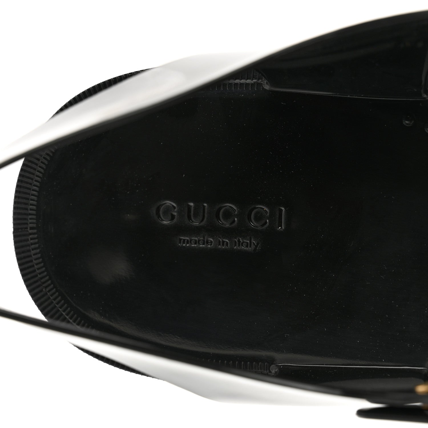 Gucci Shiny Rubber Mens Double G Buckle Strap Sandals 9 Black 7 of 7