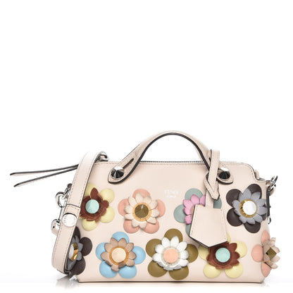 Fendi Vitello Dolce Flowerland Studded Mini By The Way Boston Bag Camelia Multicolor 1 of 9