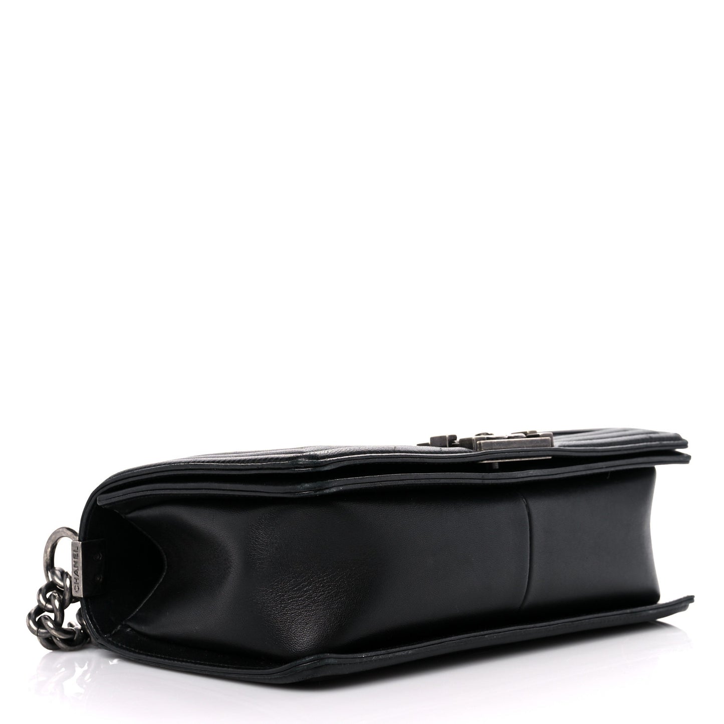 Lambskin Quilted Medium Boy Flap Black