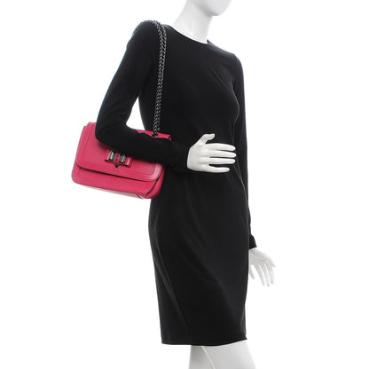 Christian Louboutin Grained Calfskin Sweet Charity Shoulder Bag Pink 2 of 9