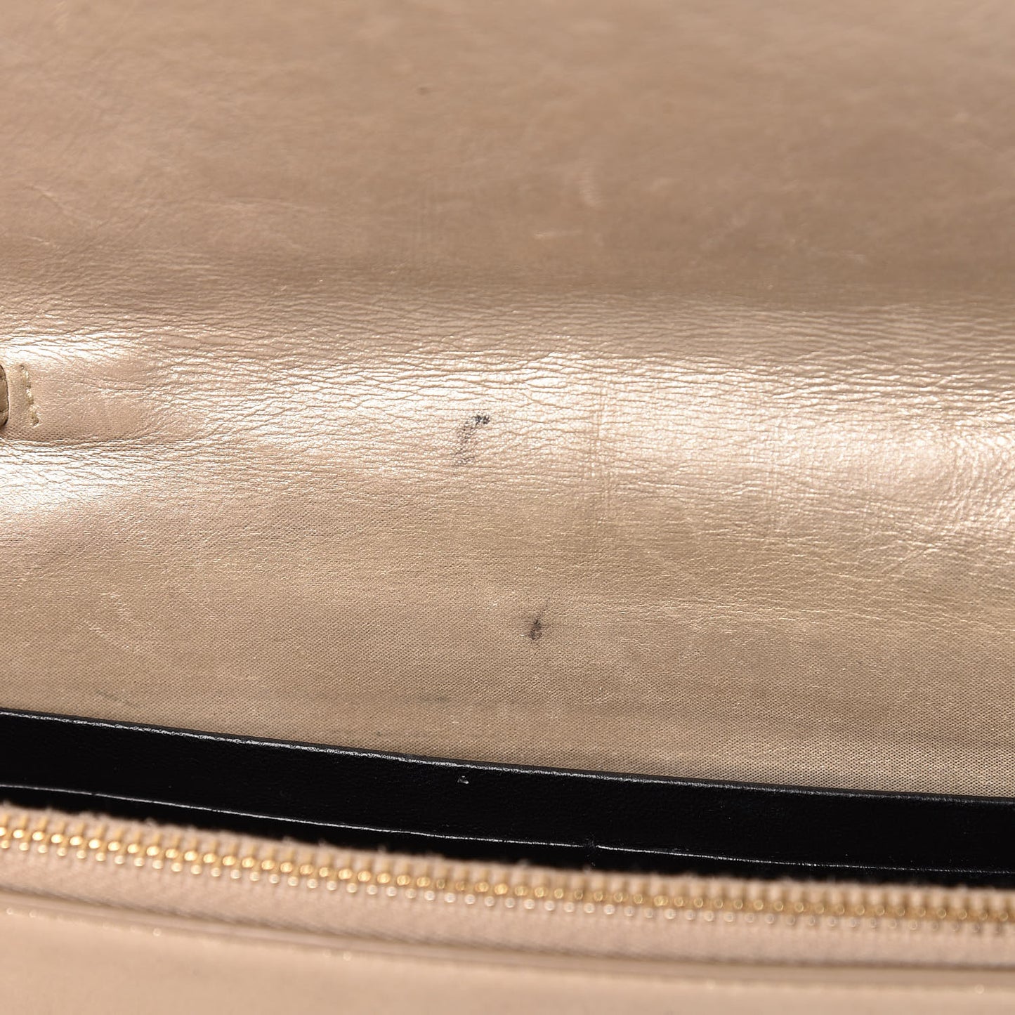 Metallic Fabric Monogram Envelope Chain Wallet Light Gold