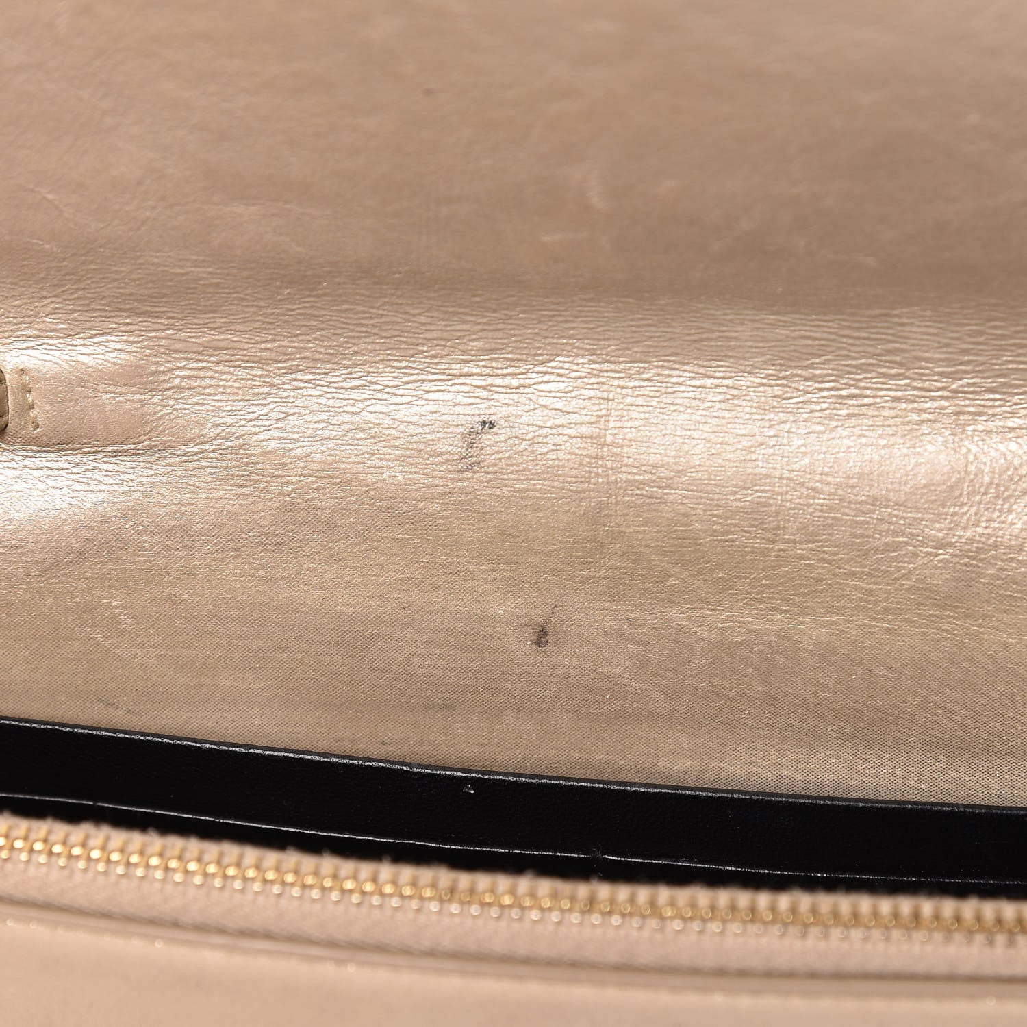 Saint Laurent Metallic Fabric Monogram Envelope Chain Wallet Light Gold 7 of 18