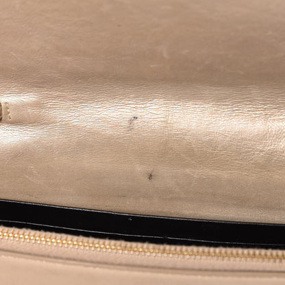 Saint Laurent Metallic Fabric Monogram Envelope Chain Wallet Light Gold 7 of 18