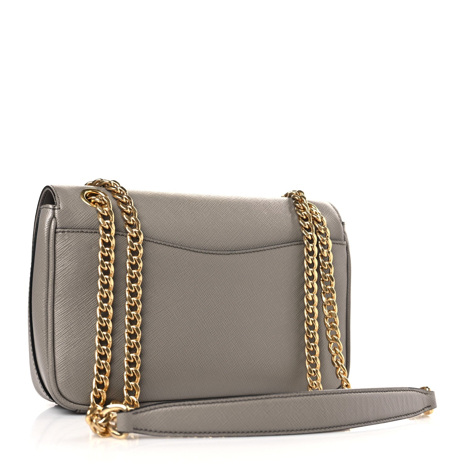 Prada Saffiano Flap Shoulder Bag Argilla 3 of 8