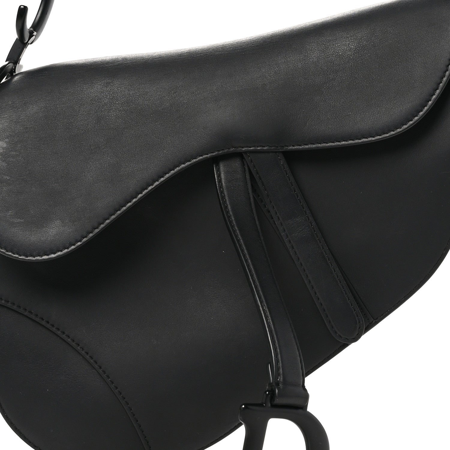 Christian Dior Ultra Matte Calfskin Saddle Bag Black 8 of 13