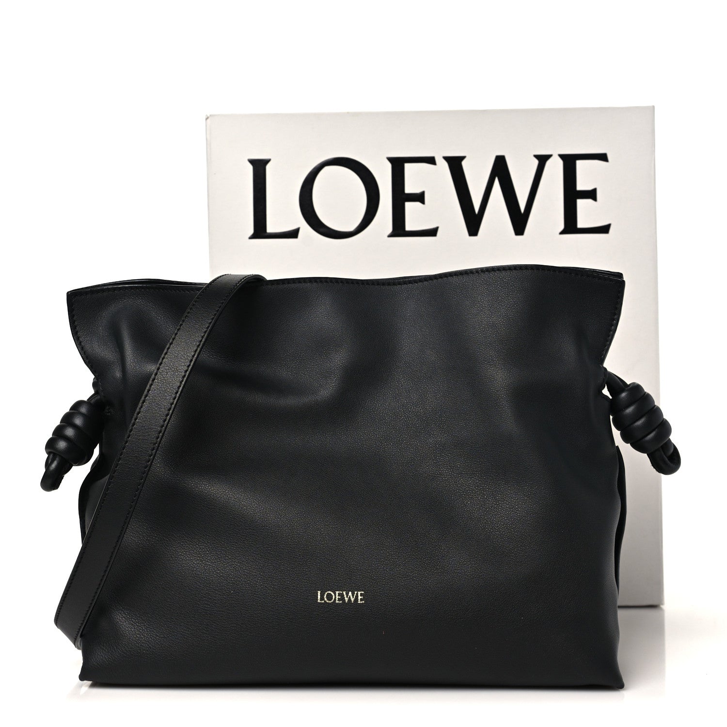 Loewe Nappa Medium Flamenco Knot Bag Black 10 of 10