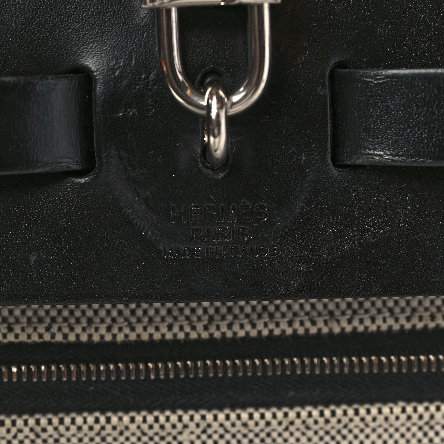 Hermes Toile H Berline Vache Hunter Herbag Zip PM 31 Black Ecru 7 of 11