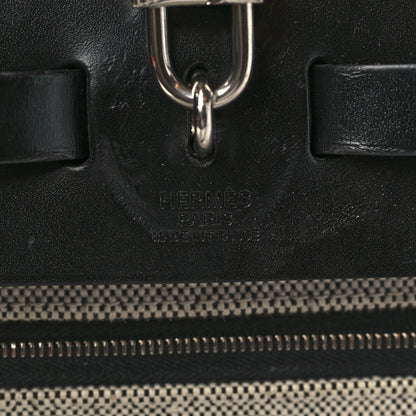 Hermes Toile H Berline Vache Hunter Herbag Zip PM 31 Black Ecru 7 of 11