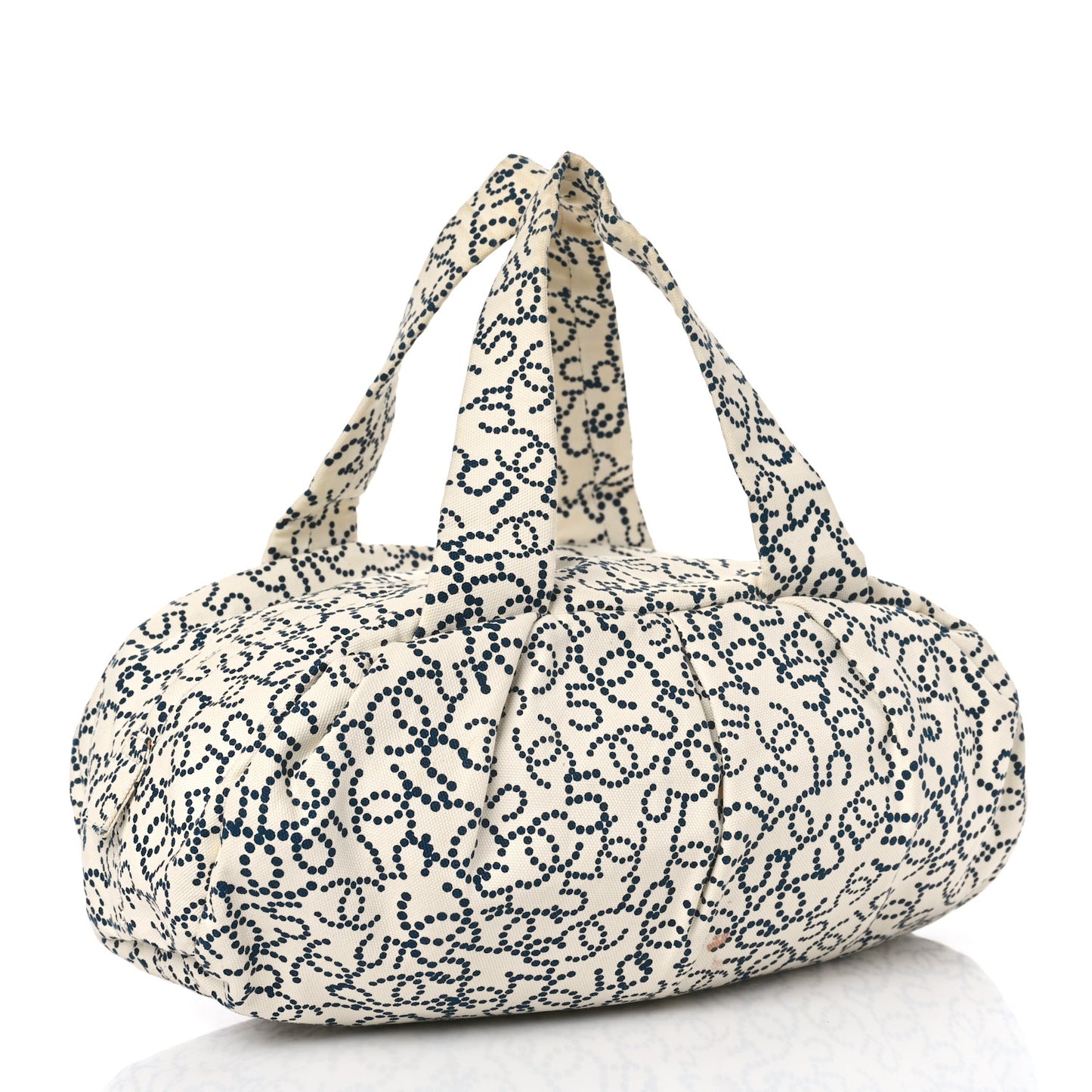 Canvas Logo CC Bowler Bag Ivory Black