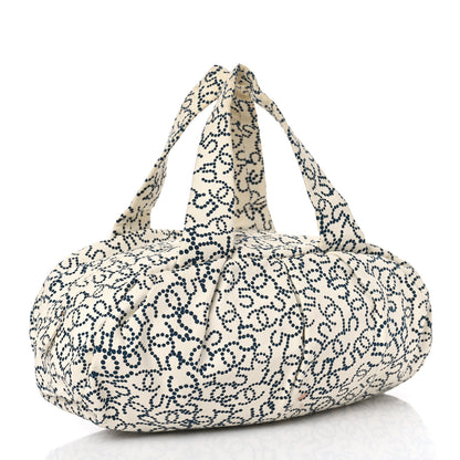 Chanel Canvas Logo CC Bowler Bag Ivory Black 3 of 11