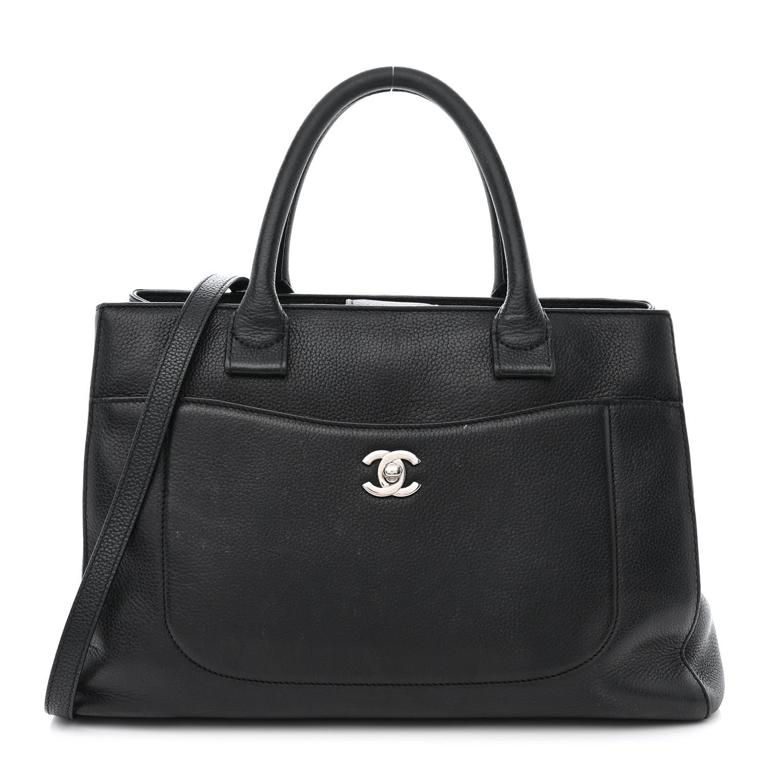 Chanel Grained Calfskin Small Neo Executive Shopper Tote Black 1 of 16