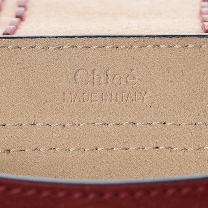 Chloe Suede Calfskin Braided Mini Hudson Shoulder Bag Sienna Red 6 of 8