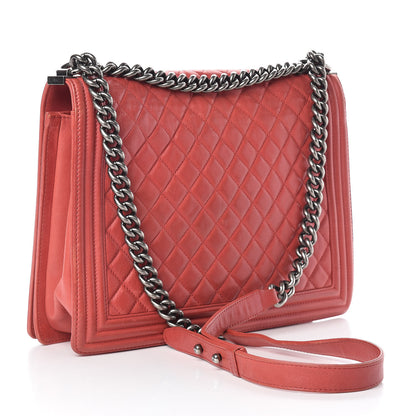 Chanel Calfskin Quilted Large Boy Flap Red 3 of 20