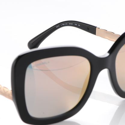 Chanel CC Butterfly Spring Sunglasses 5370 Black Pink Gold 5 of 9